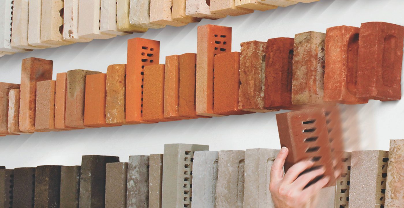 A brick wall made of Wienerberger bricks.