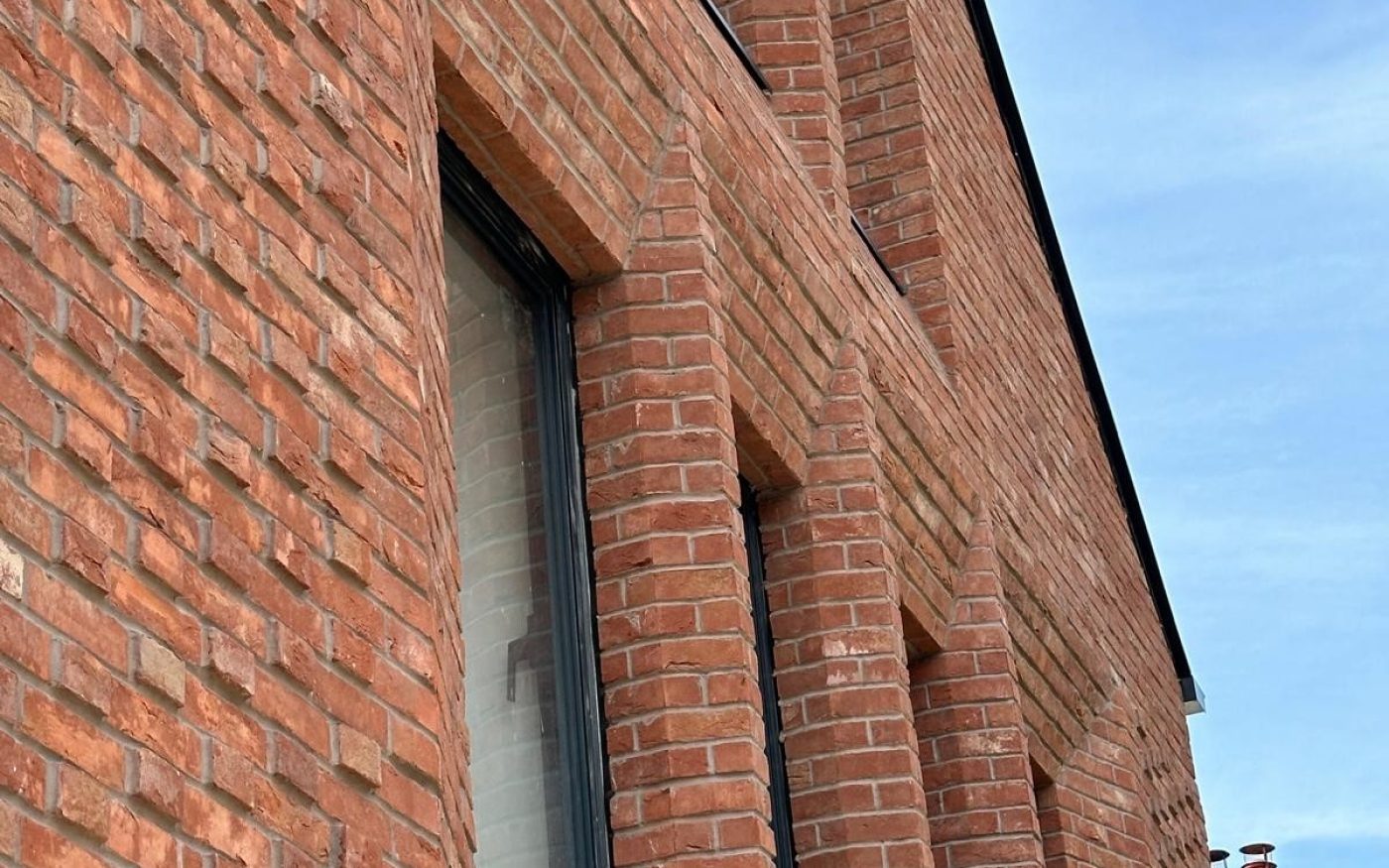 Contemporary style new built against blue sky