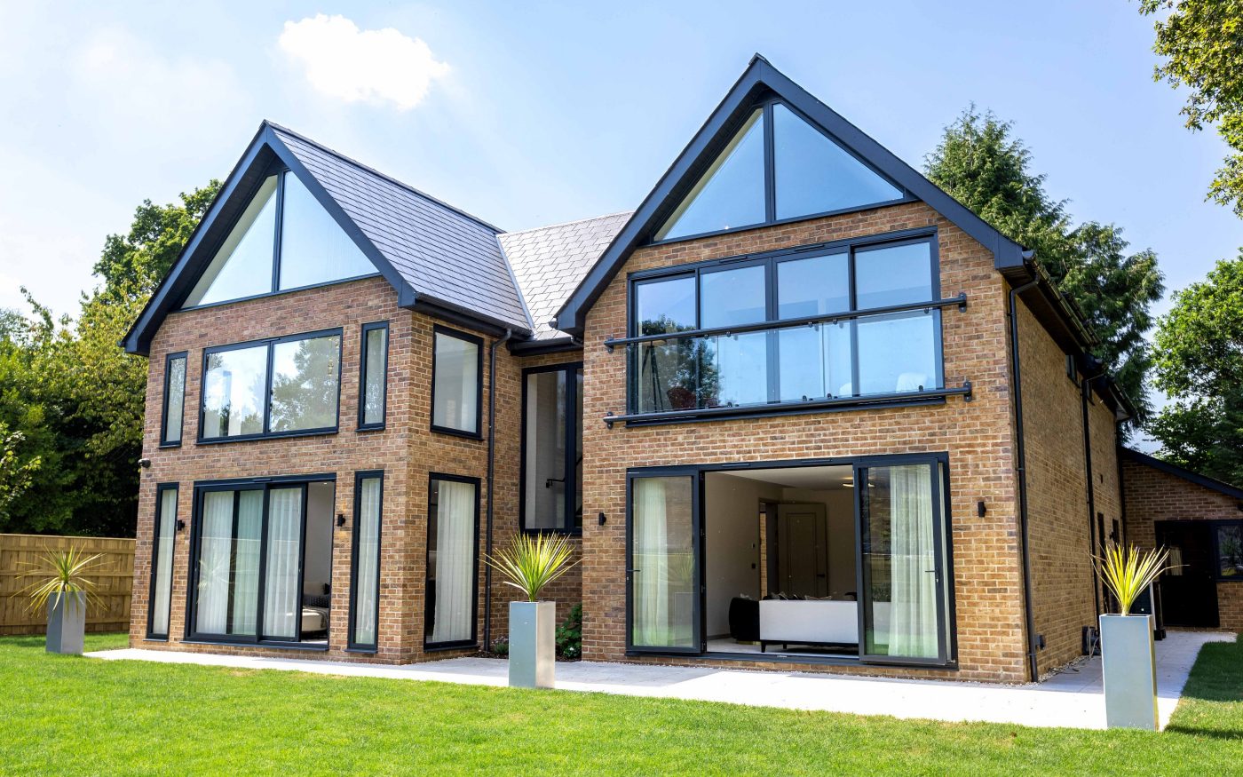 Beautiful large windows on newly build property allowing for a lot of natural light