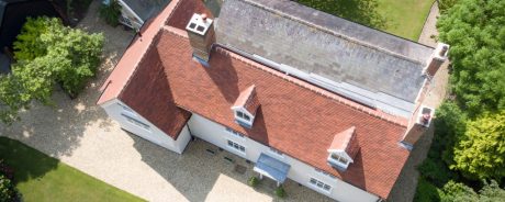 Aerial view of roof