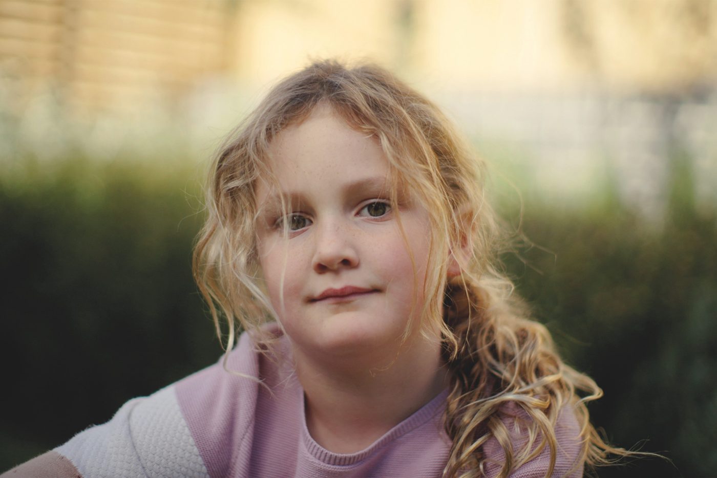 Young girl with blonde hair