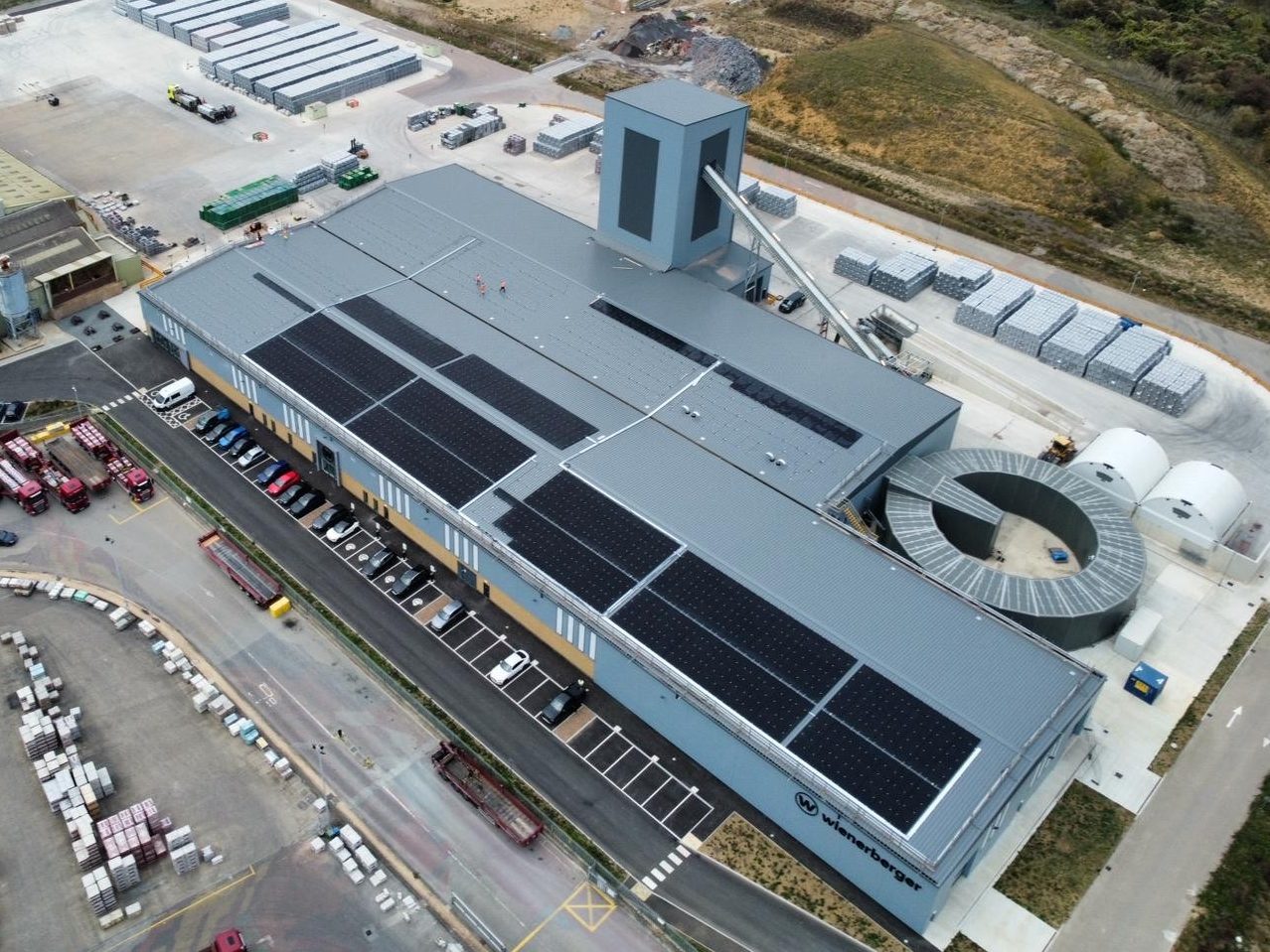 Smeed Dean factory aerial shot