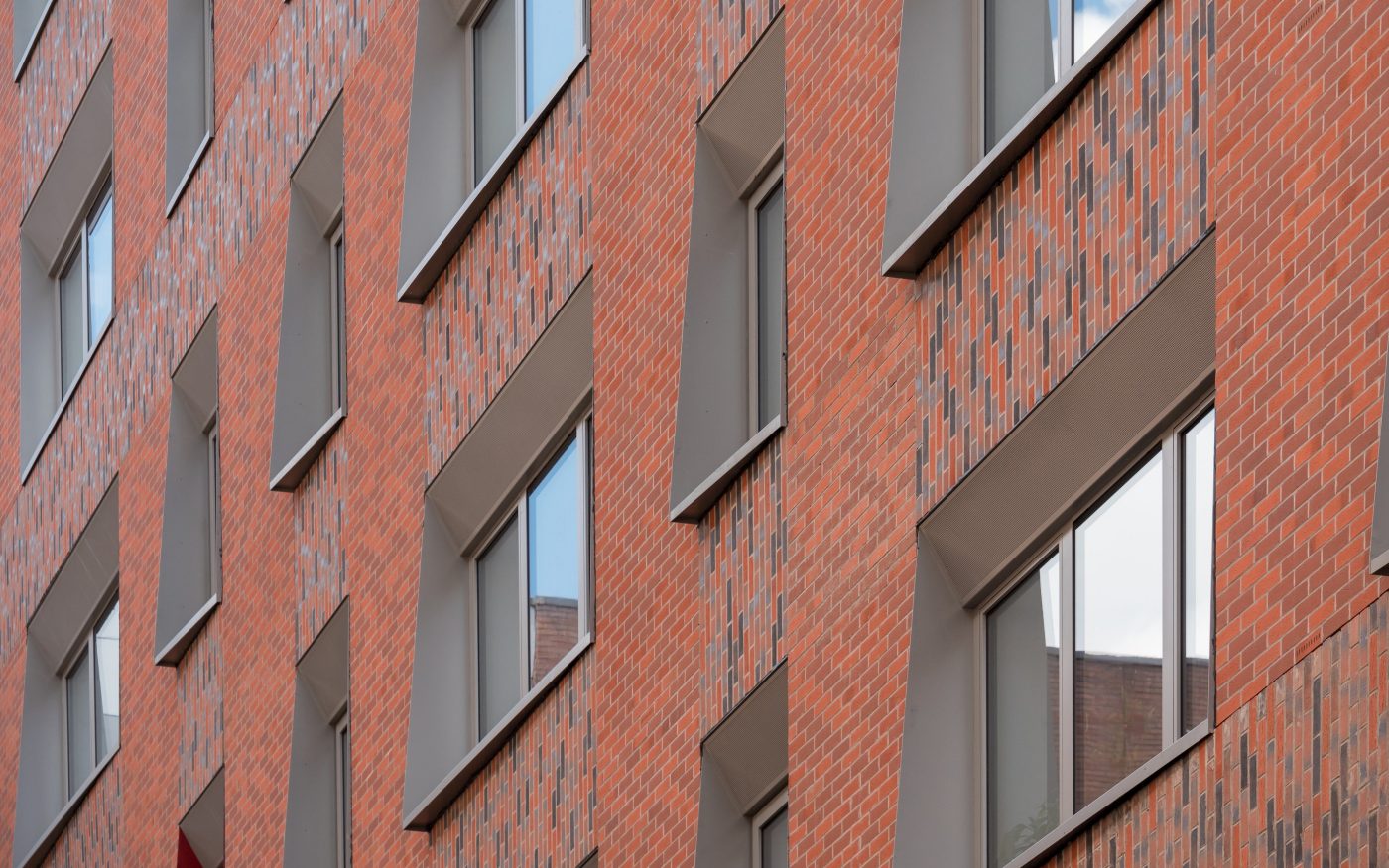 Red Corium brick tile facade