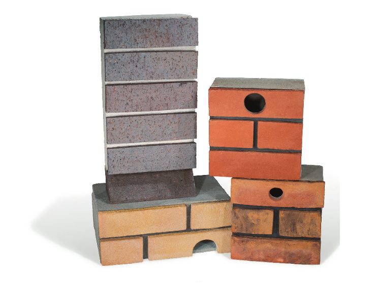 Eco-habitat wildlife boxes faced with brick