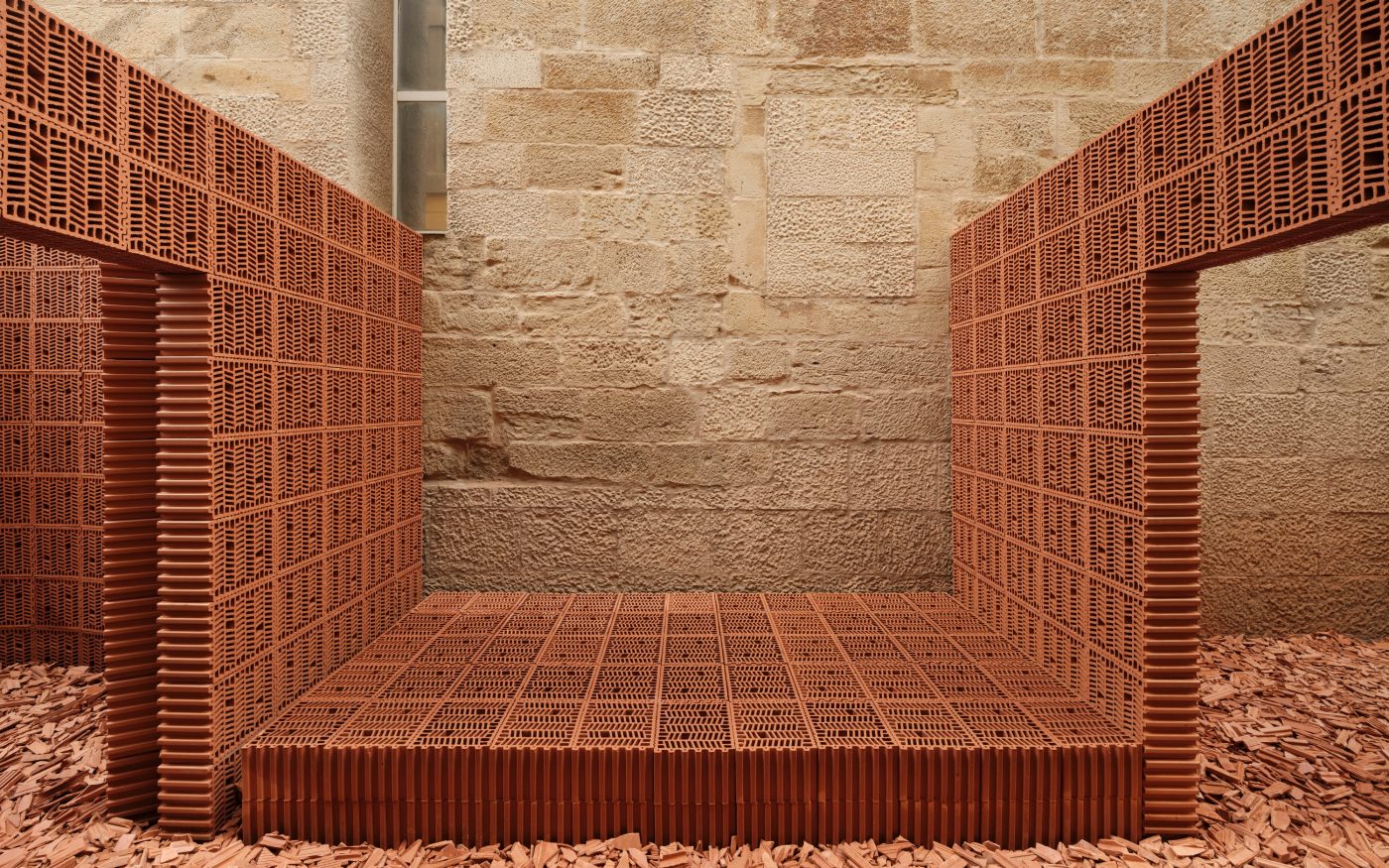 Room sequence in Types of Space made of clay blocks