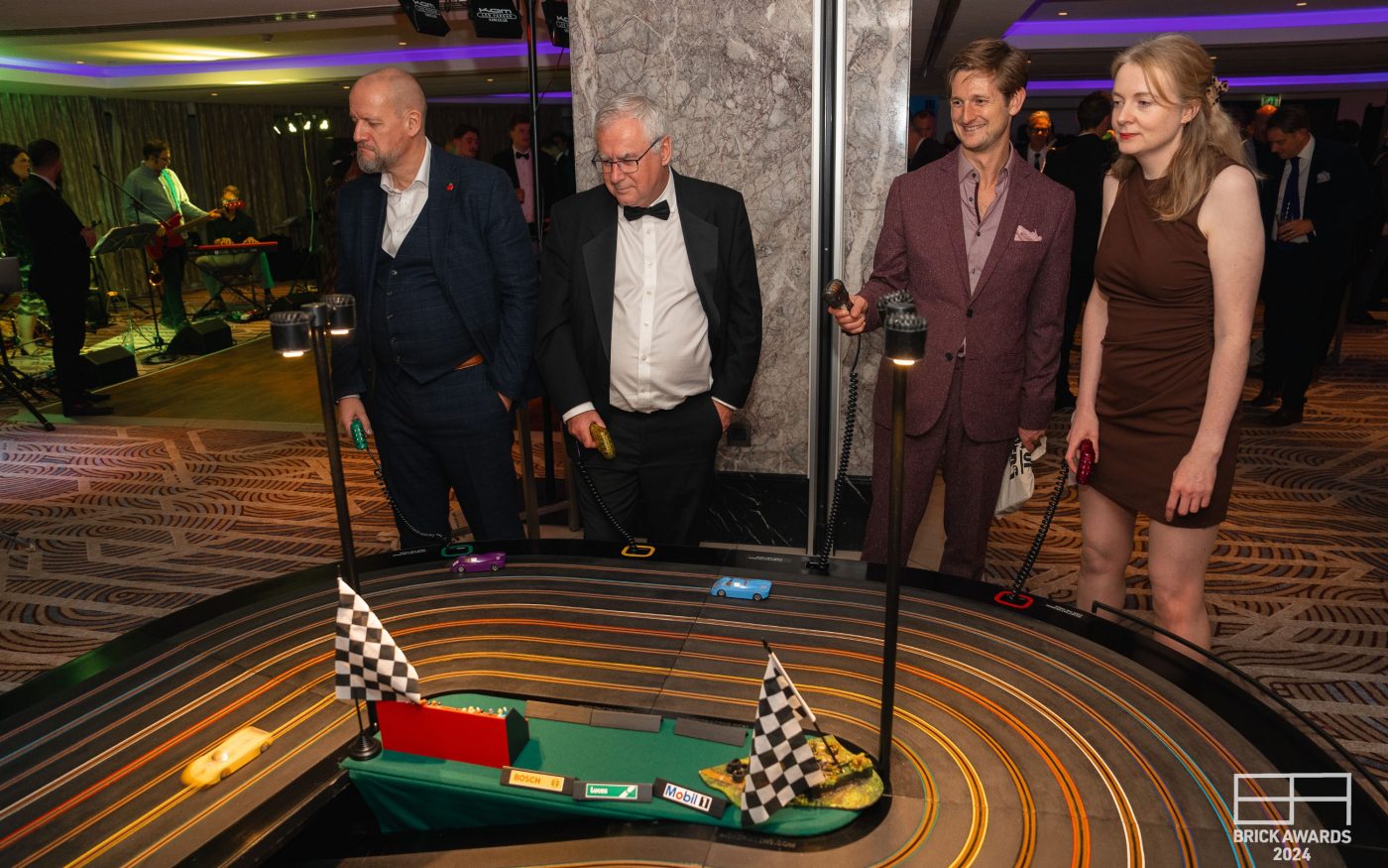 event attending playing with remote control car game