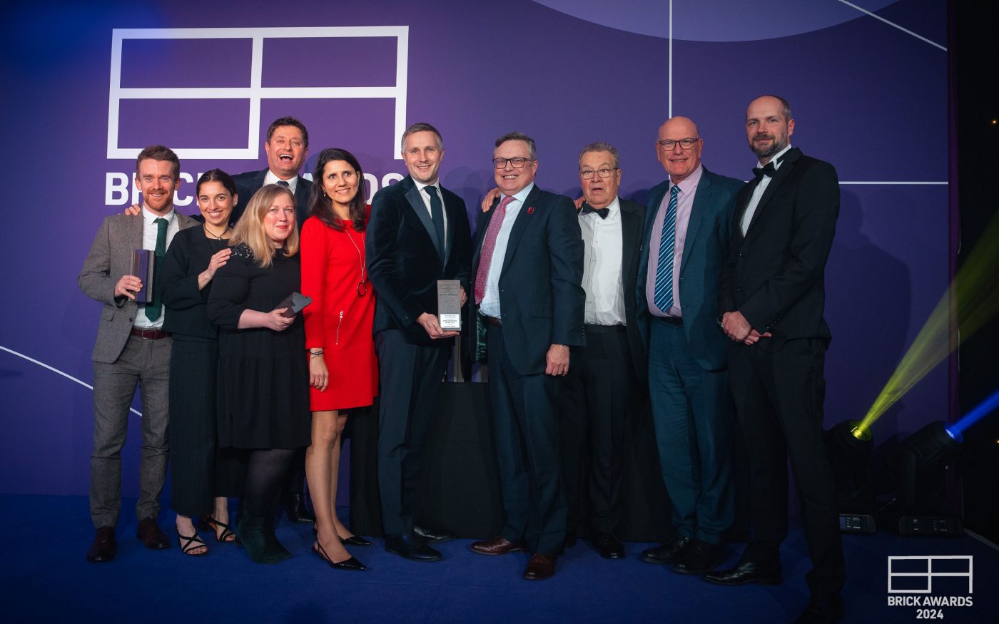 Group shot of winners at the BDA Awards evening