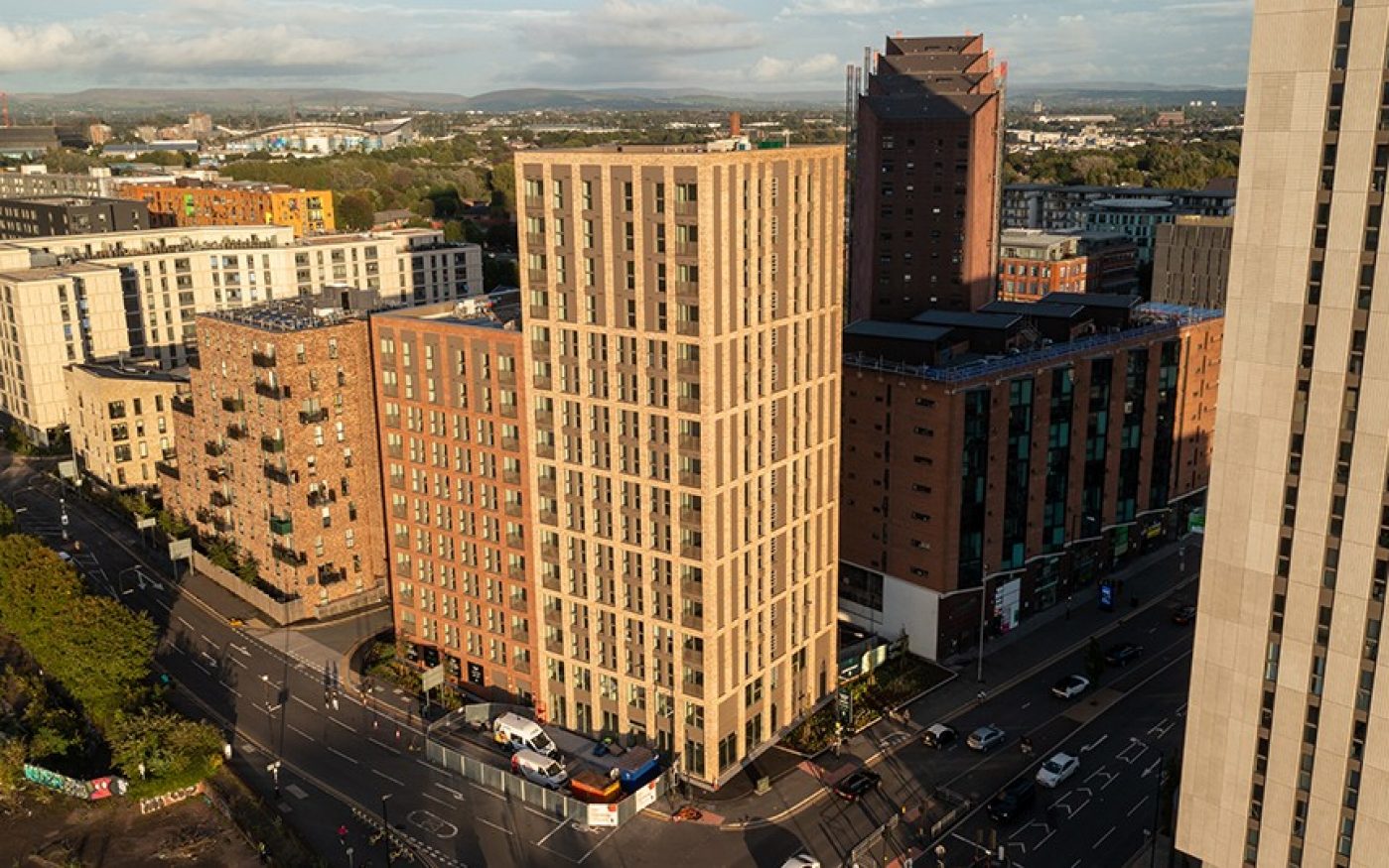 Multi-storey high rise block in Leeds