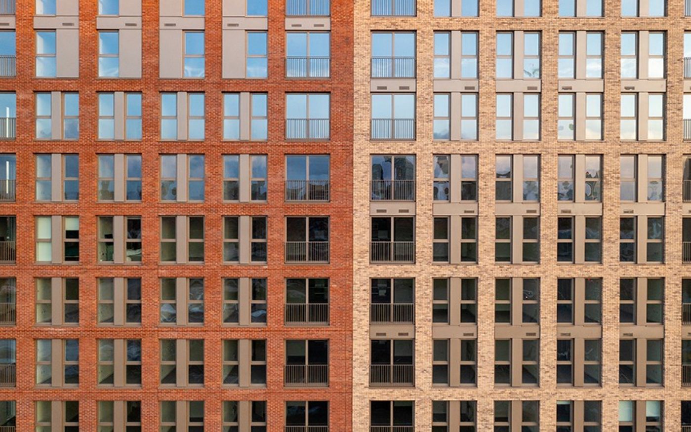Close up of the contrasting brick used on the tower