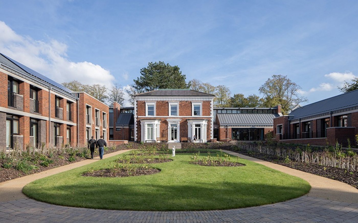 Large grass area outside the Manresa small housing development