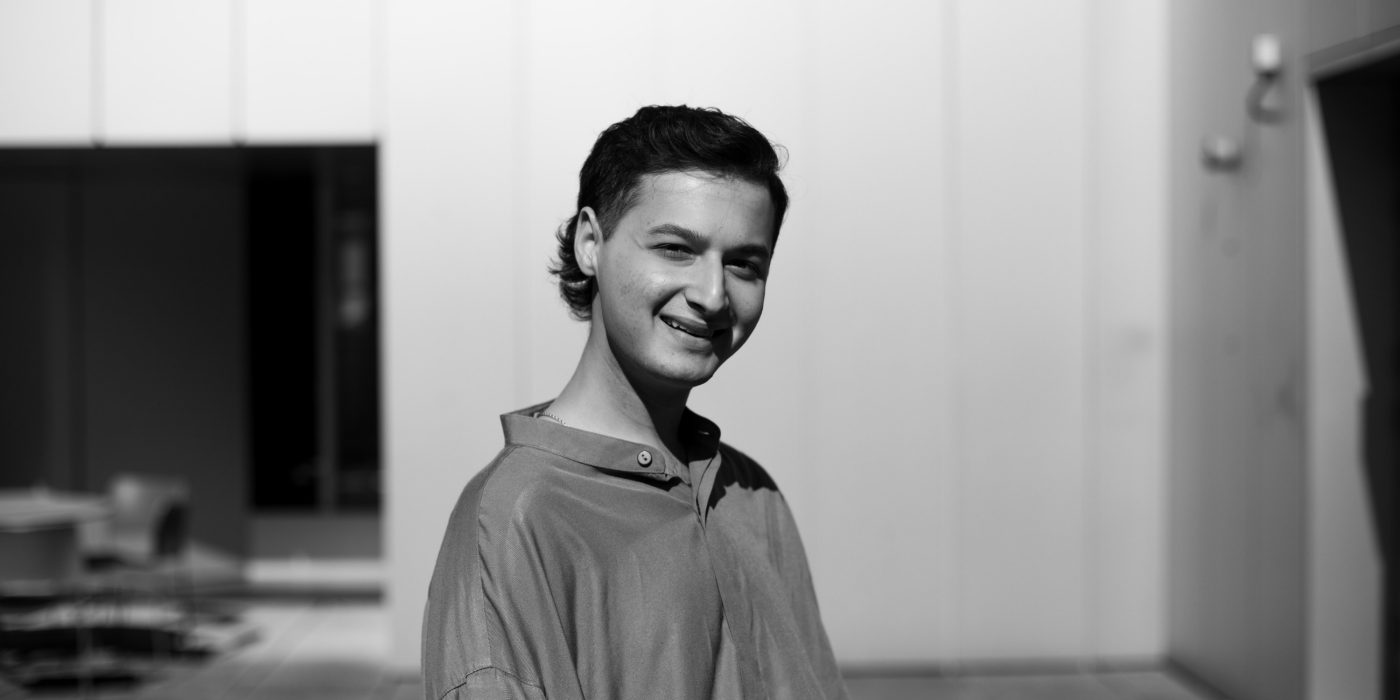 Black and white image of Premdyl Shadan