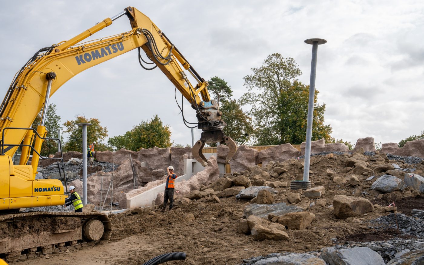 Quarry rocks for Chester Zoo snow leopard habitat