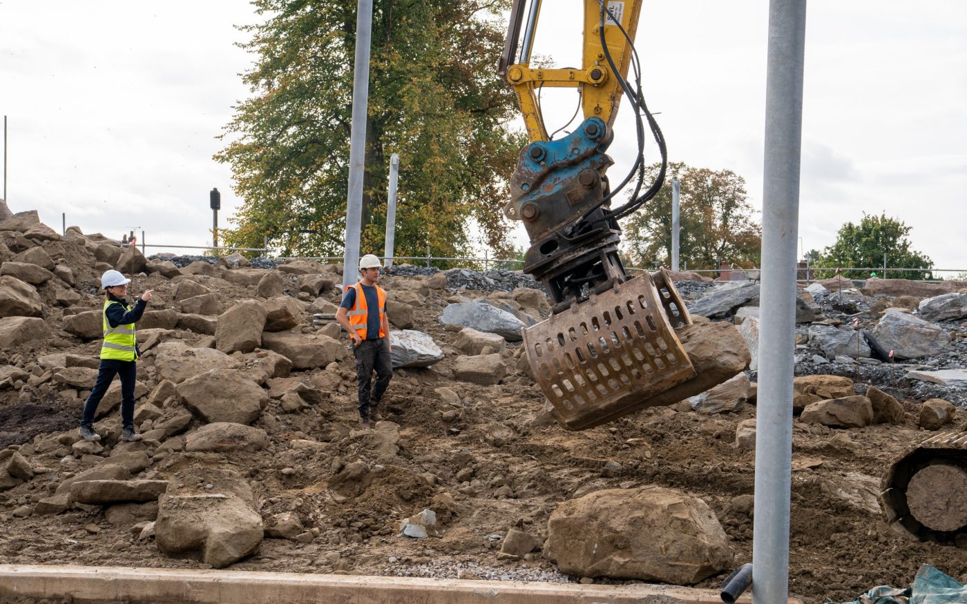 Quarry rocks for Chester Zoo snow leopard habitat