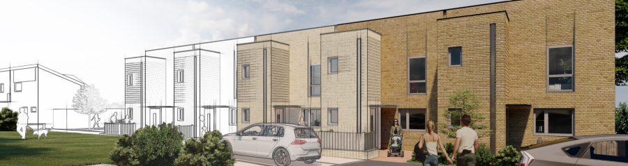 Visualisation of new build terraced houses
