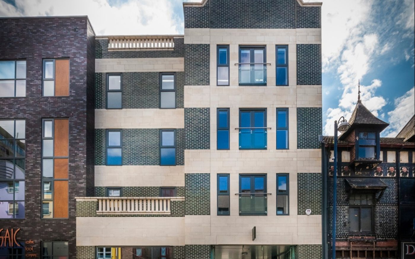 Swansea high street glazed brick building
