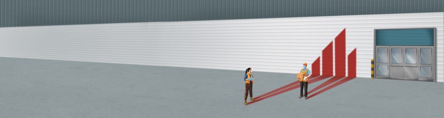 Illustration of Wienerberger employees working safely during the pandemic