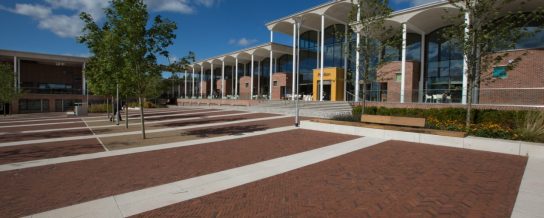 Paved landscaping at Nottingham Trent University campus