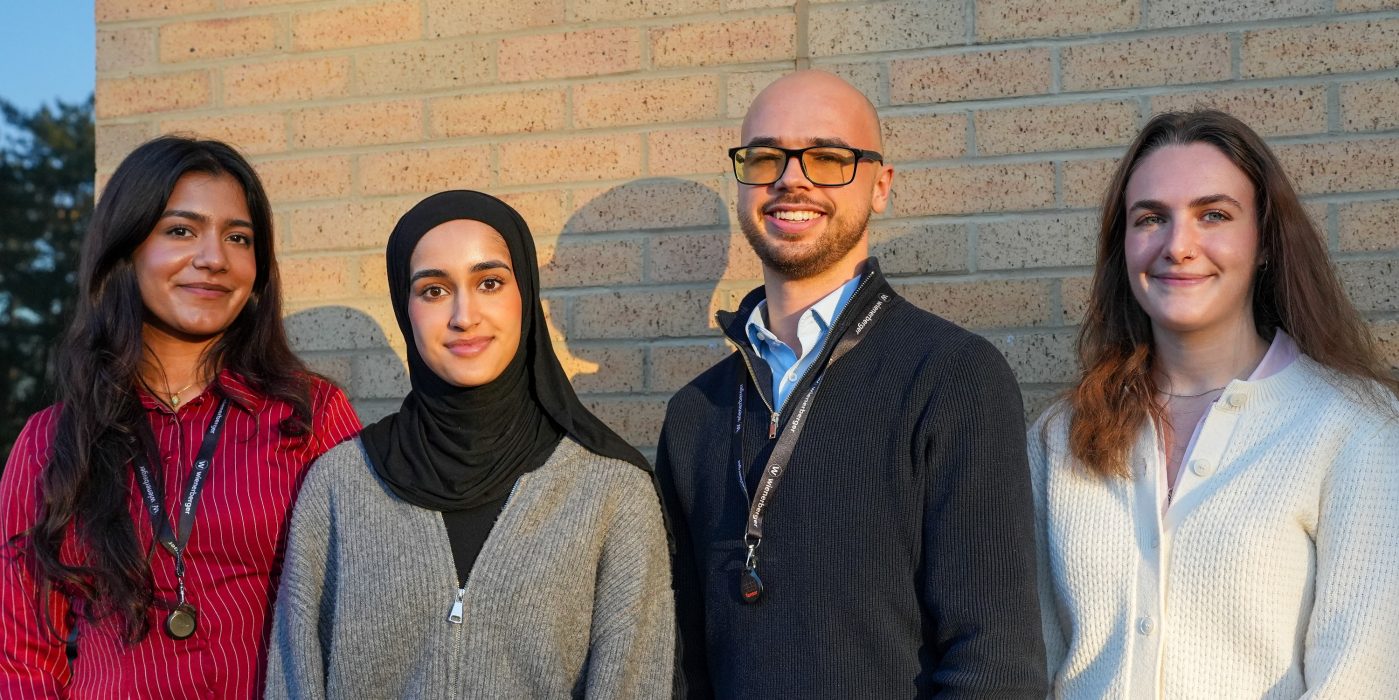 group of wienerberger Apprentices smiling at the camera