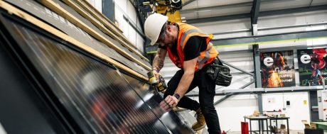 In-roof solar installation demo at Sandtoft Factory