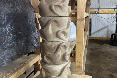 Unqiue tall sculpture with creative designs