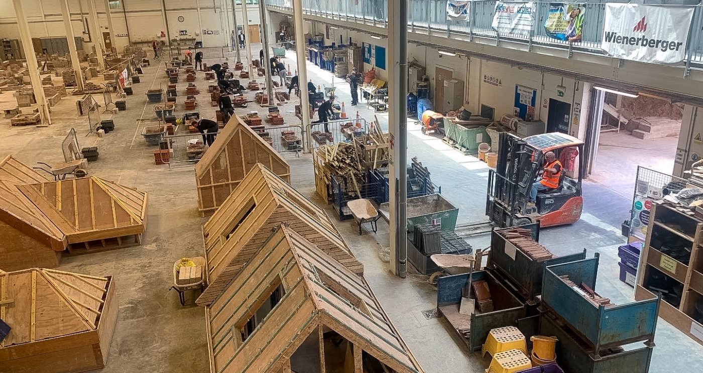 View of roofer training at Leeds Building College