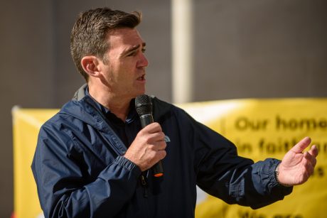 Andy Burnham speaking at a conference
