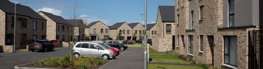 New estate development of social housing homes