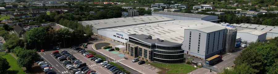 Aerial view of the large Pipelife Factory