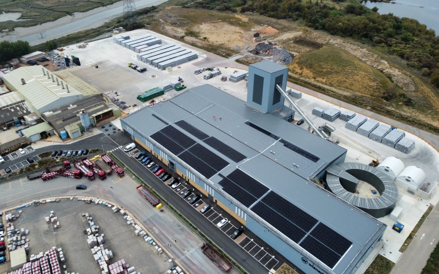 Smeed Dean factory aerial shot