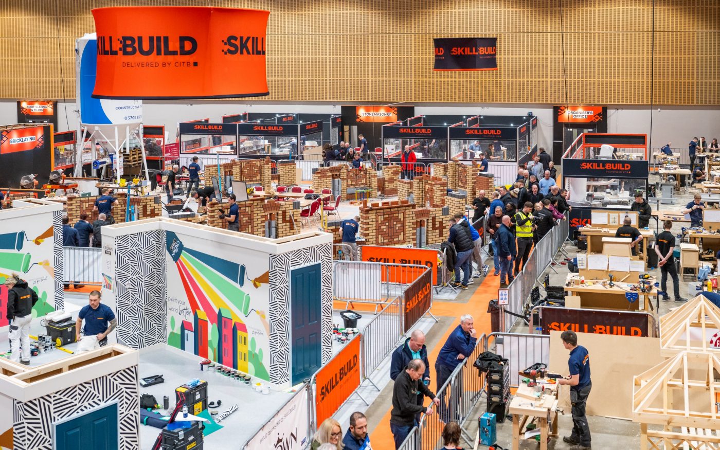 Busy Skillbuild competition with lots of activities going on