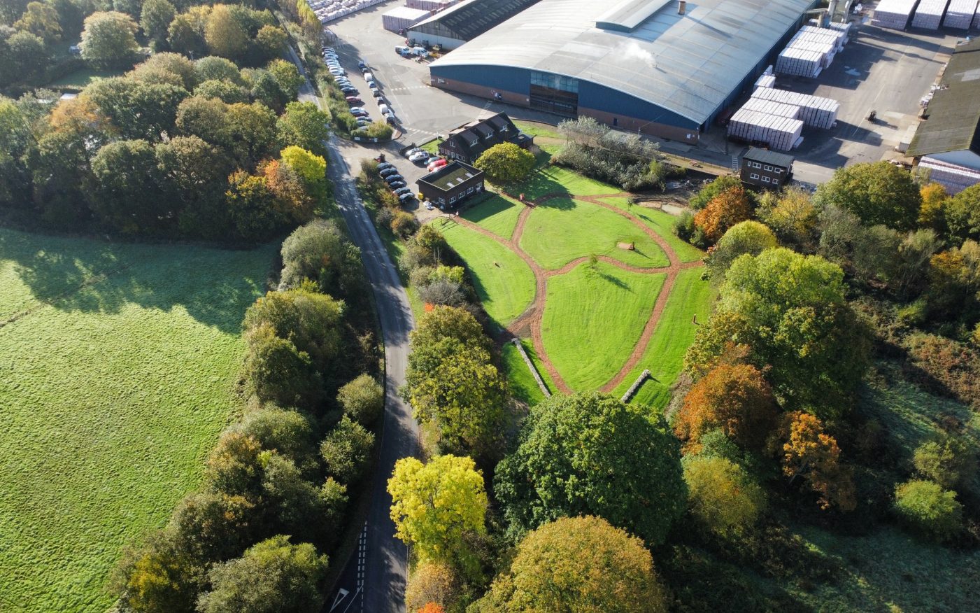Aerial photo of ewhurst factory