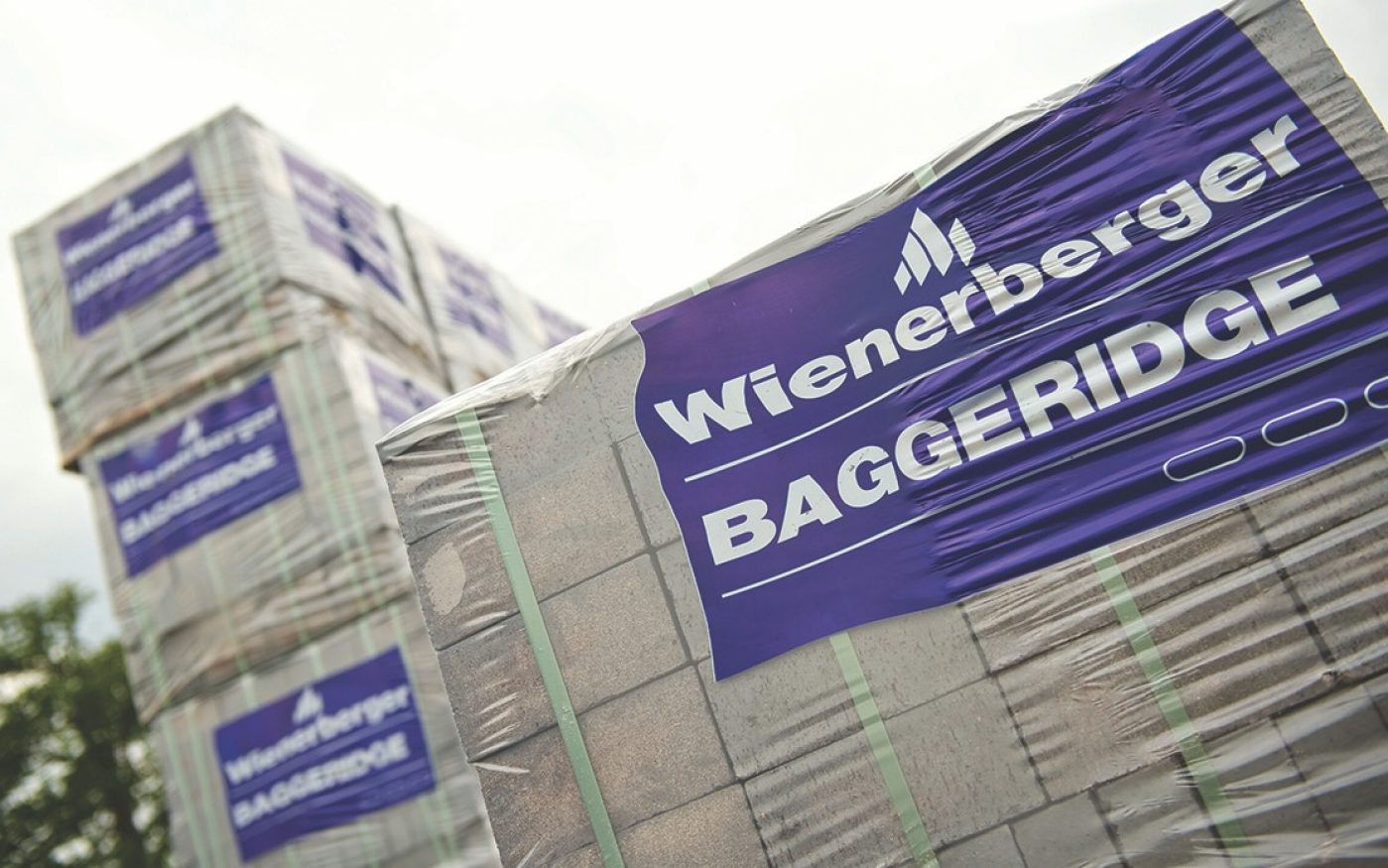 Stacks of Wienerberger Baggeridge bricks
