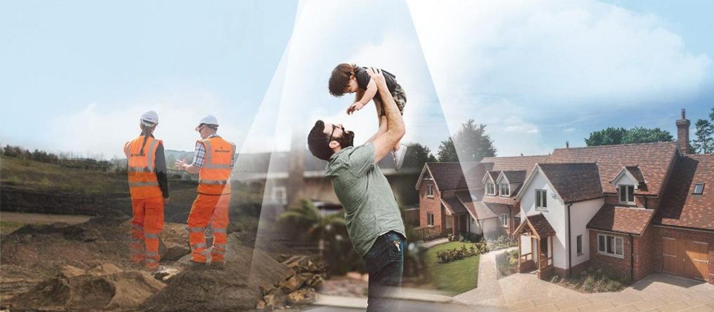 Images of Wienerberger UK employees at work in construction and office attire