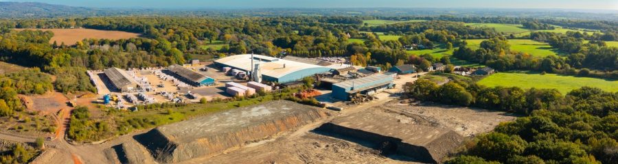 Excavator at Ewhurst quarry site