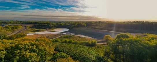 Mouselow Quarry view of fields