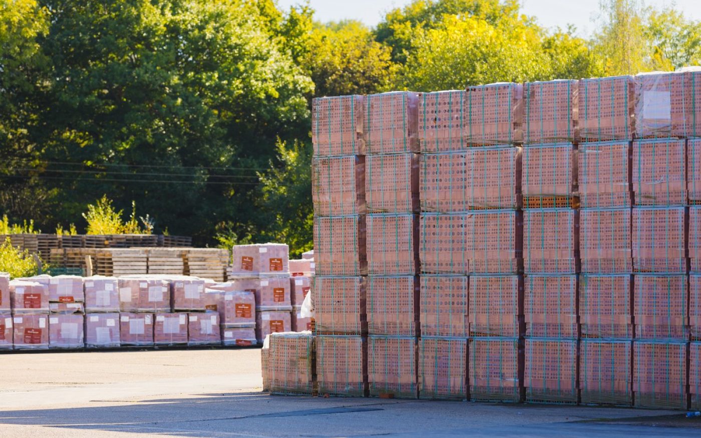 Wienerberger bricks in stockyard