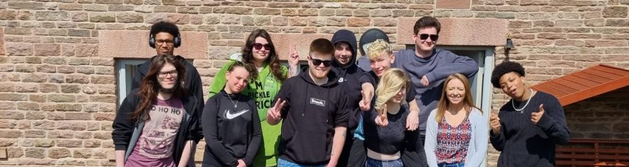 Care leavers posing for picture outside