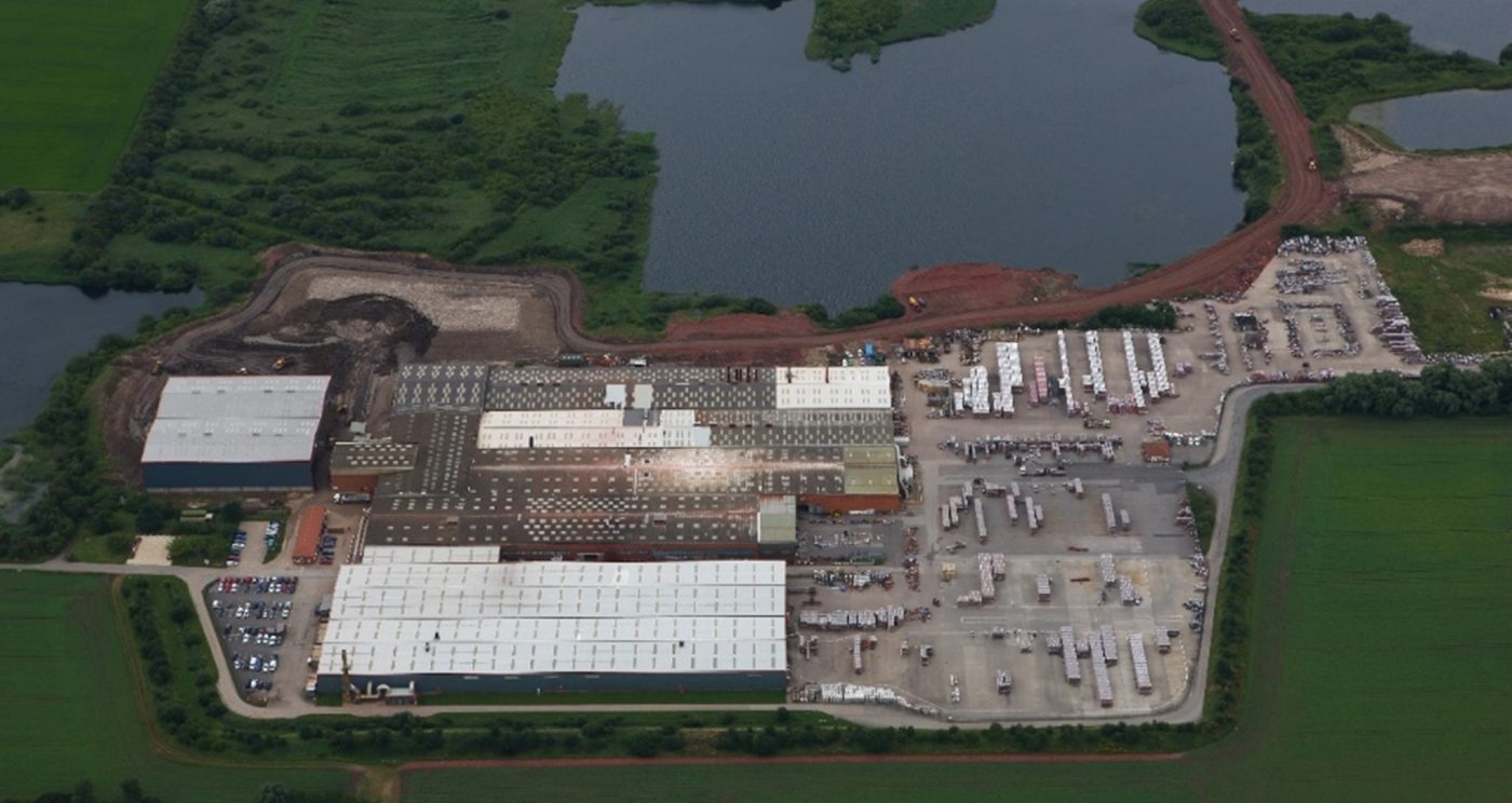 Aerial view of Broomfleet factory