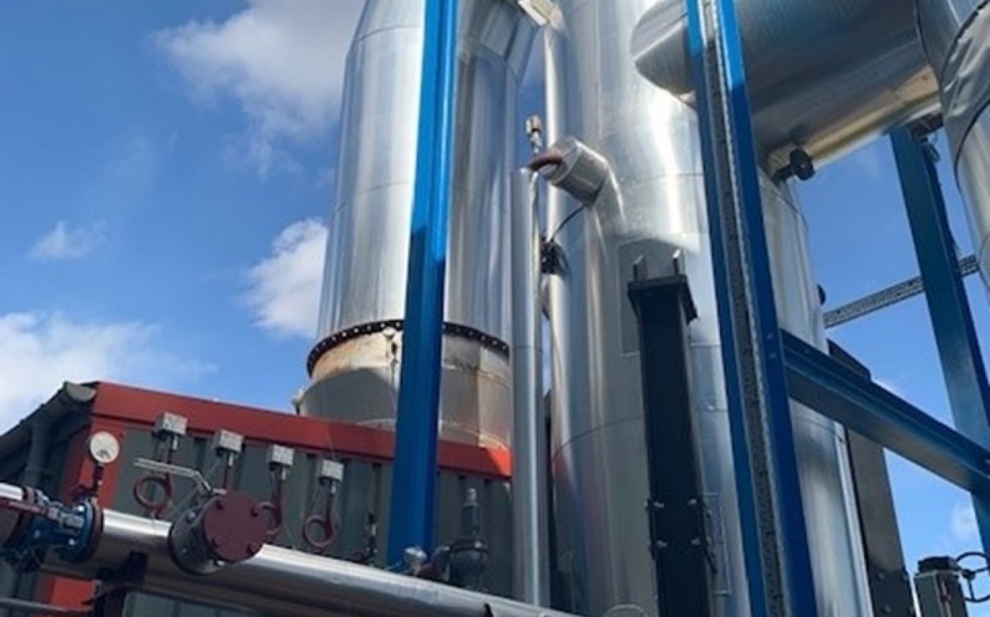 Exterior of heat recovery system at Broomfleet factory