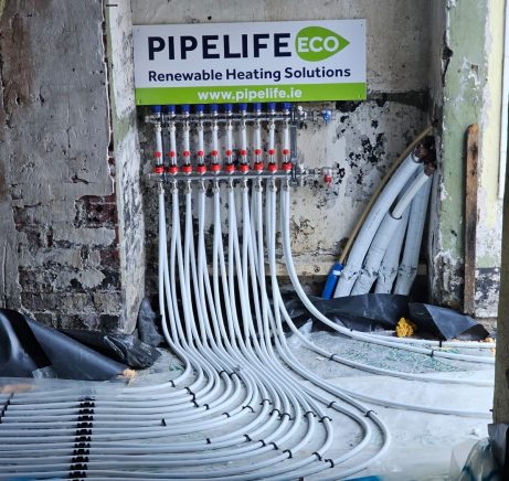 Pipelife renewable heating solution installed in a building