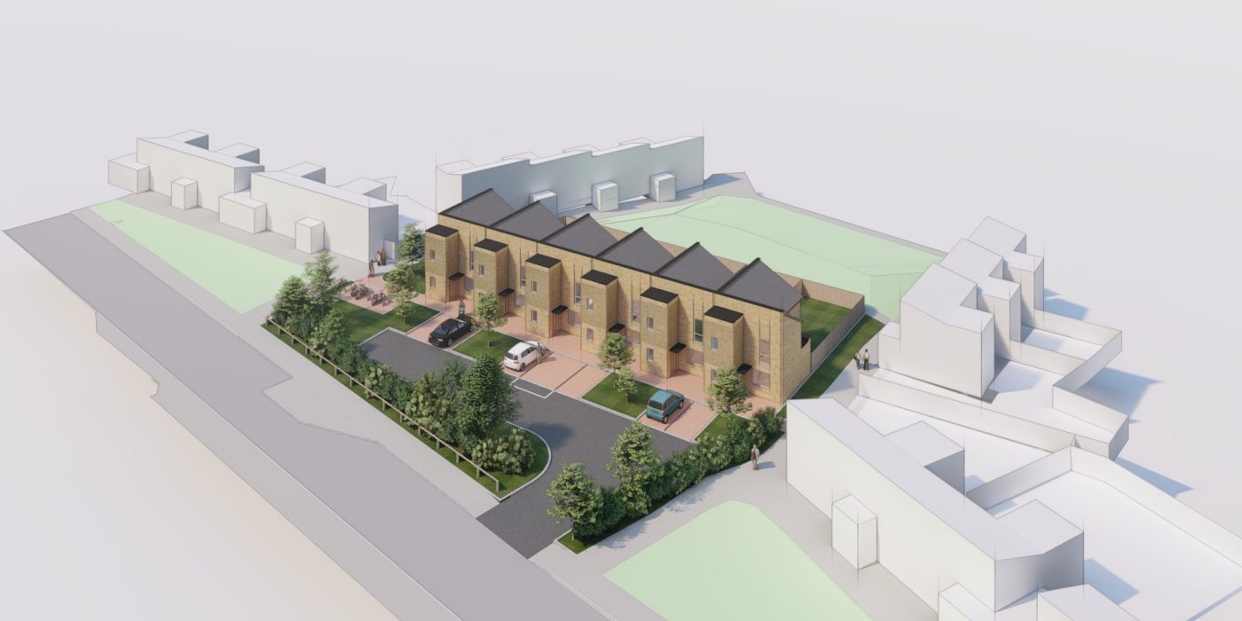 BIM object render of row of terraced houses