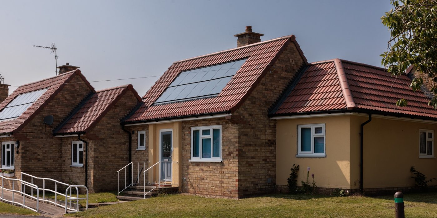 Image of a house with solar panels