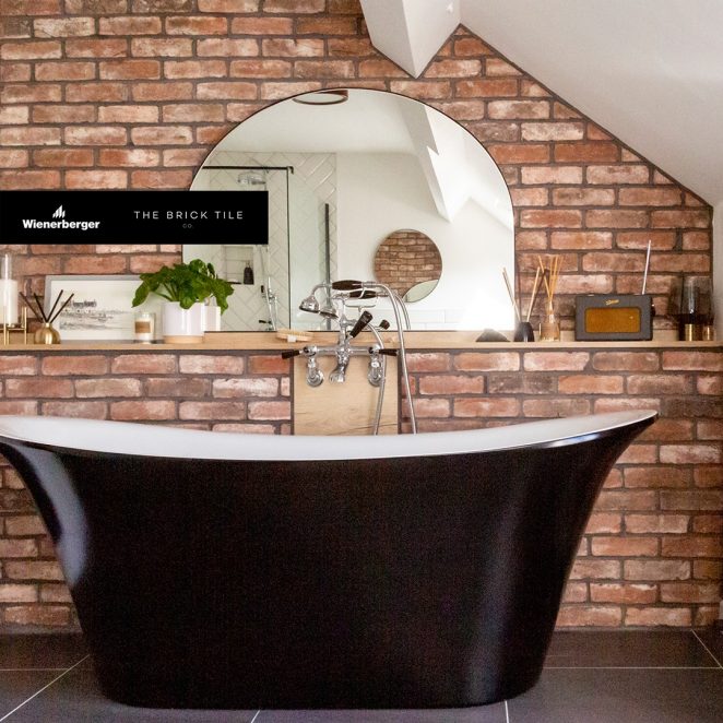 Brick slip tile spacers top