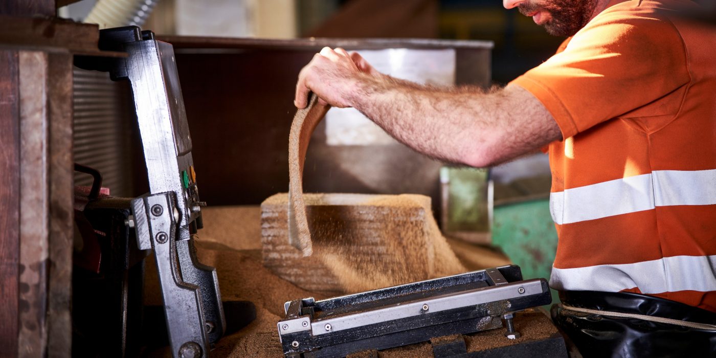 Keymer tile being made