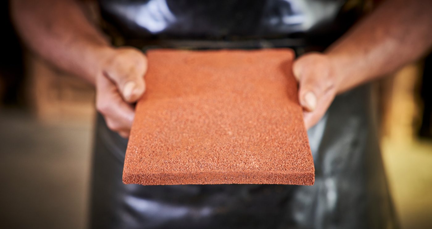 Keymer tile being displayed