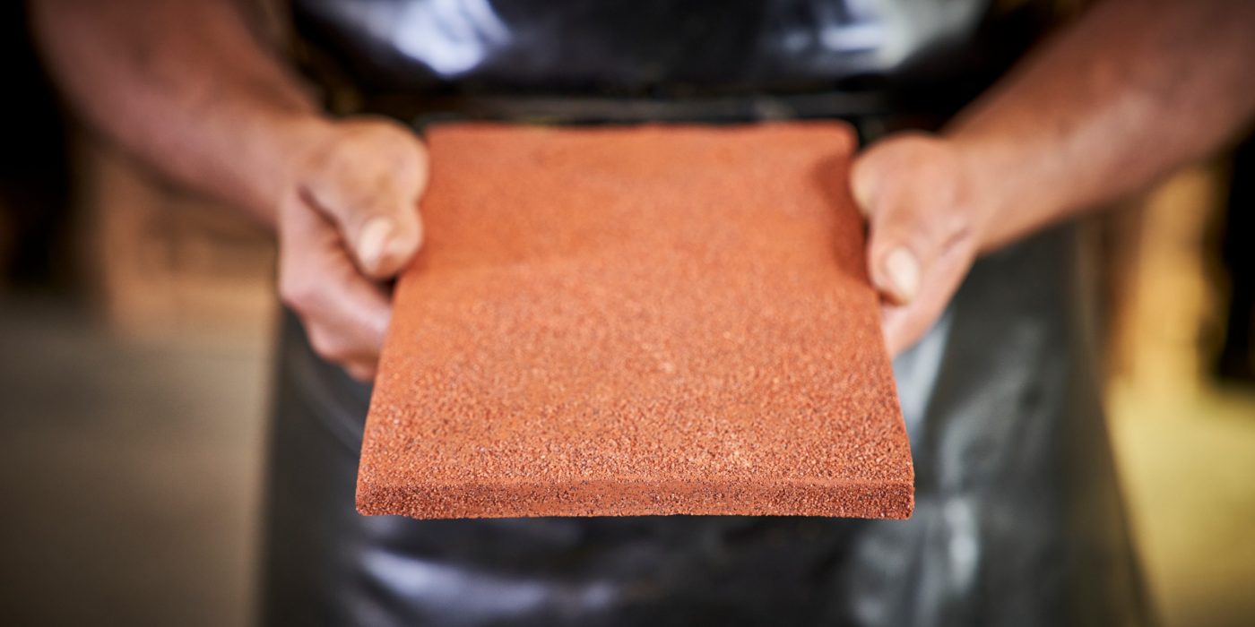 Keymer tile being displayed