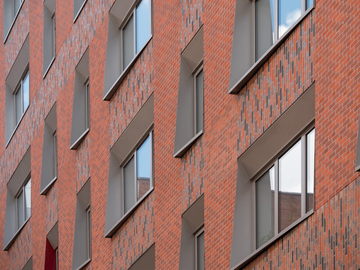 Exterior of modern apartment building