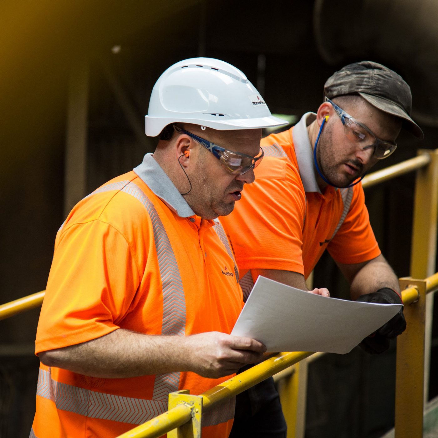 Two factory workers