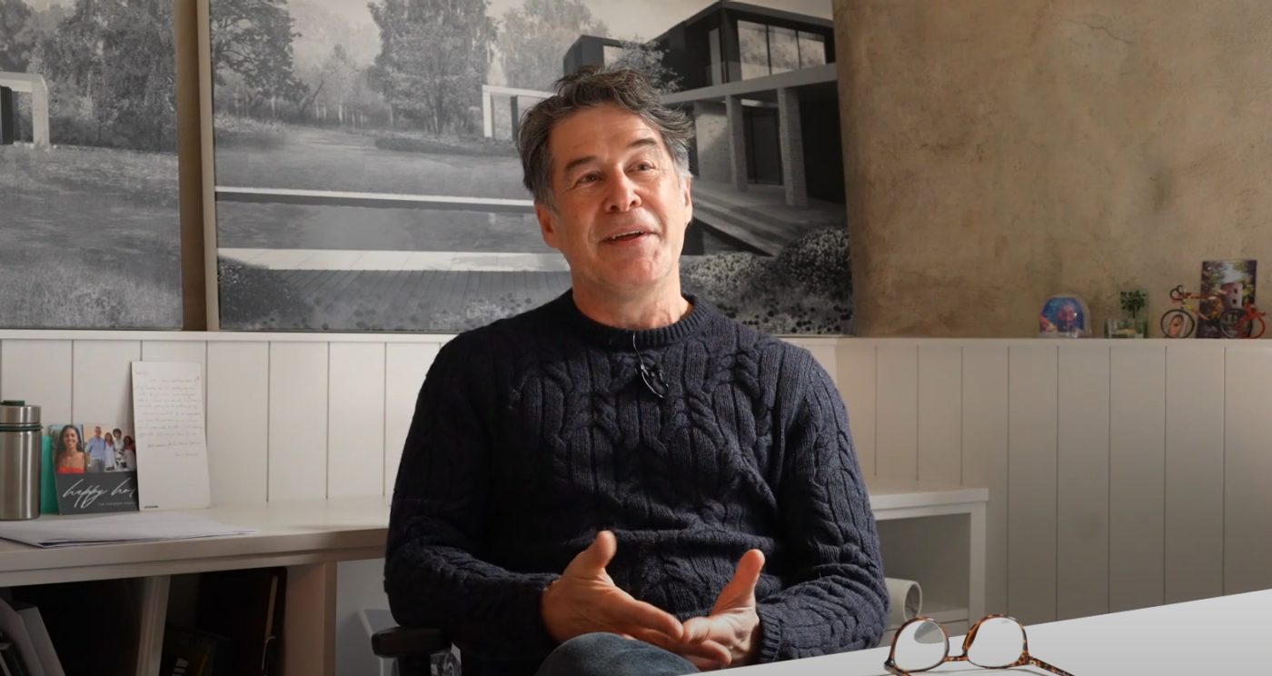 Architect Des Ewing talking about his designs and projects