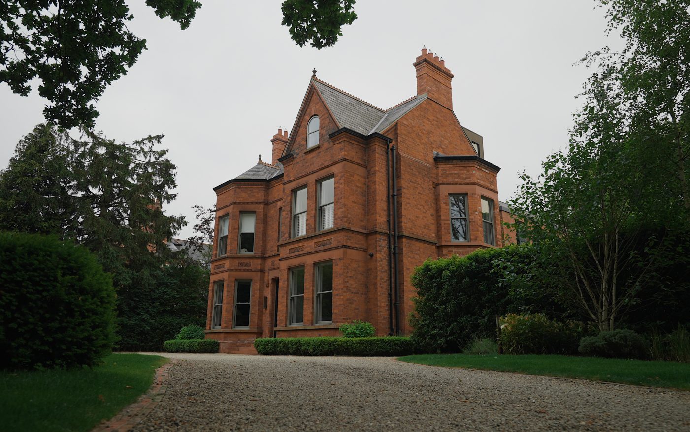 Drive way up to Malone Park Victorian home